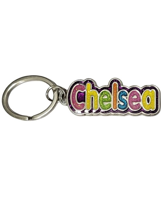 Swibco Accessories - SWIBCO NW0T Colorful Galaxy Keychain Silver Metal Personalized Name CHELSEA